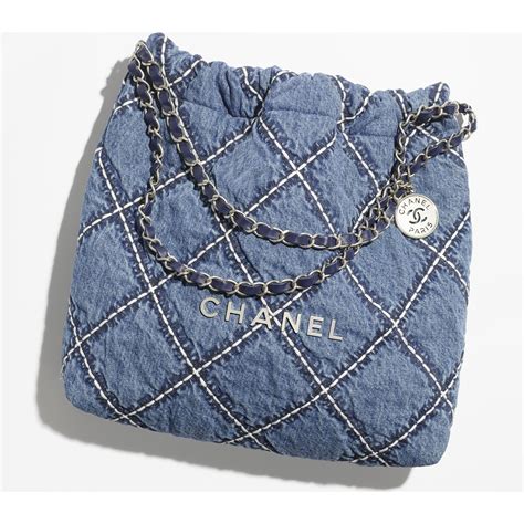 chanel 22 denim mini
